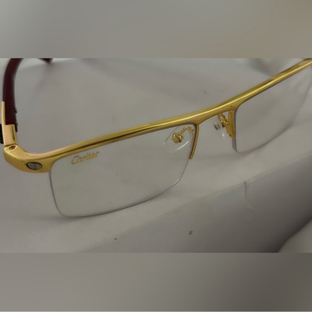 Cartier Unisex Gold Frame Glasses